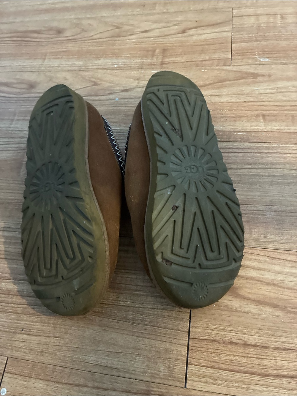UGG Tasman Slippers Chestnut Brown Suede Women’s Size 10 Sheepskin Lined - Picture 4 of 4